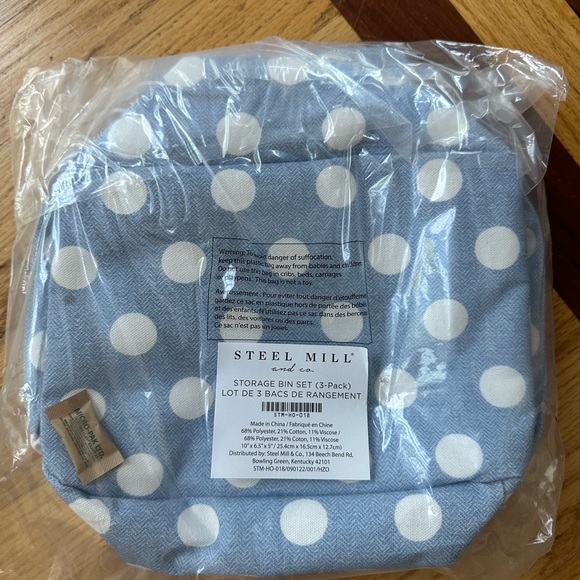 STEEL MILL & CO. Storage Bin Set of 3 - Picture 5 of 5